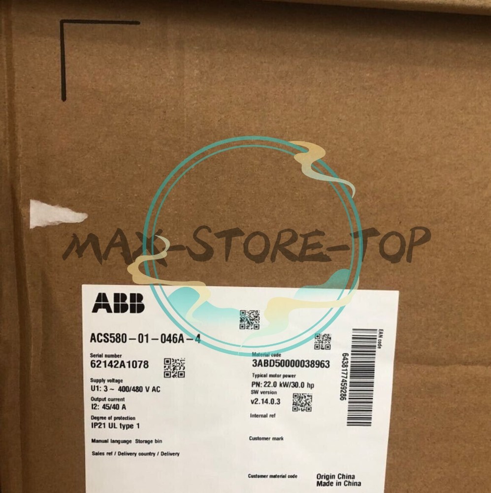 ACS580-01-046A-4 22KW brand new ABB frequency converter with box, free shipping