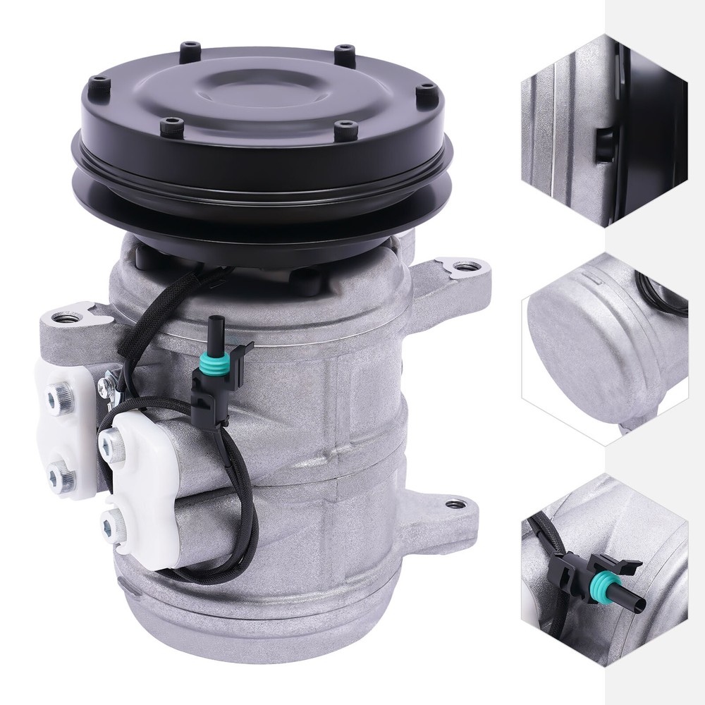 A/C Compressor w/Clutch For John Deere Tractors RE10972 RE12513 RE12514 RE57936