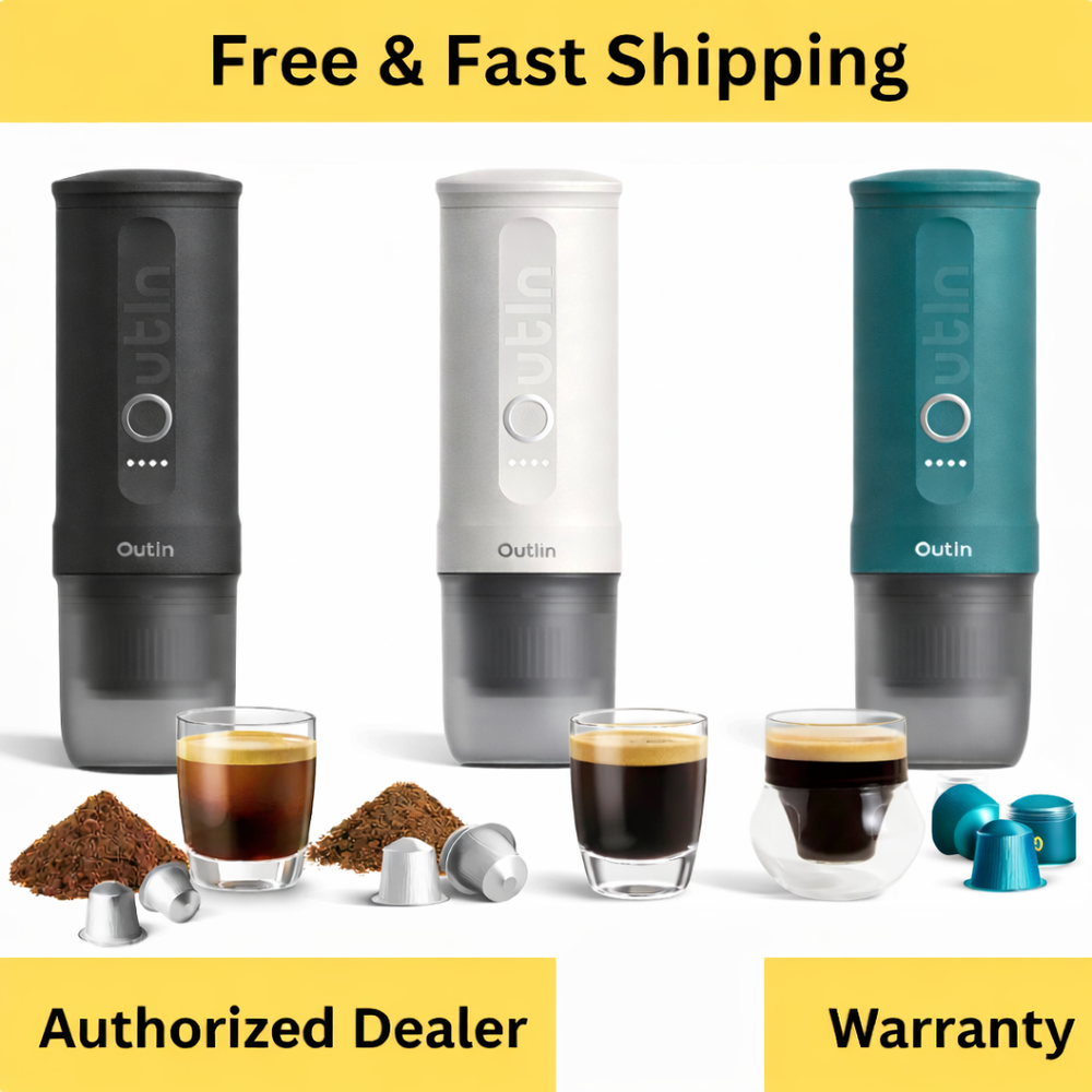 OutIn Nano Portable Electric Espresso Travel Coffee Maker Self-Heating USB-C