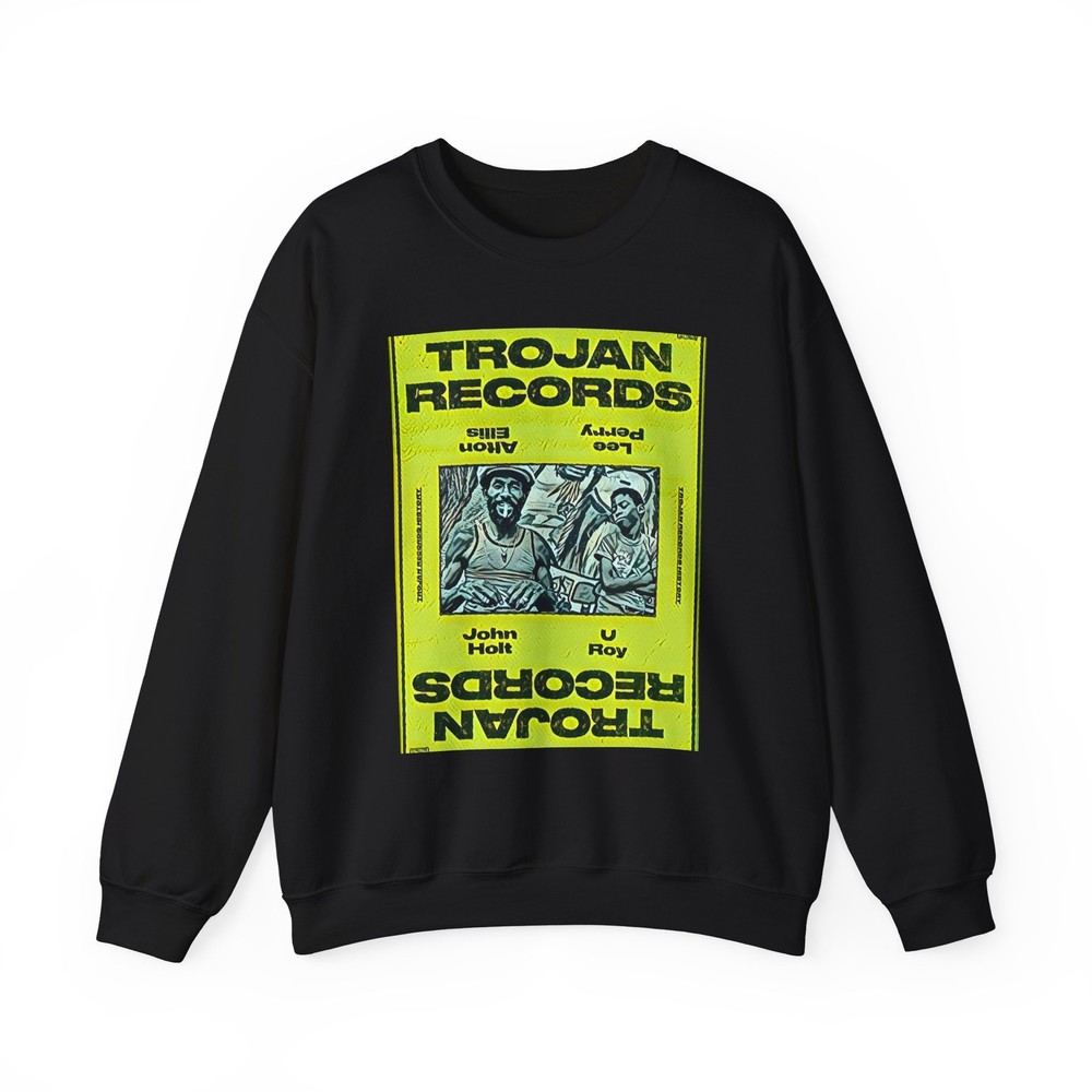 Trojan Records John Holt Graphic Print LS Unisex Heavy Blend Crewneck Sweatshirt