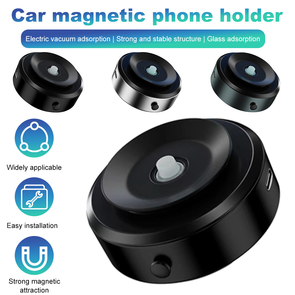 360° Rotating Magnetic Phone Mount for Car - Secure Vacuum Suction