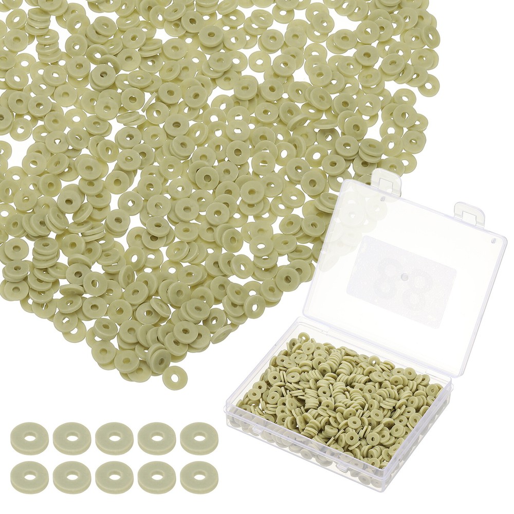 1000 Pcs Olive Green Heishi Beads Clay Beads Bracelet Jewelry Making DIY Kit