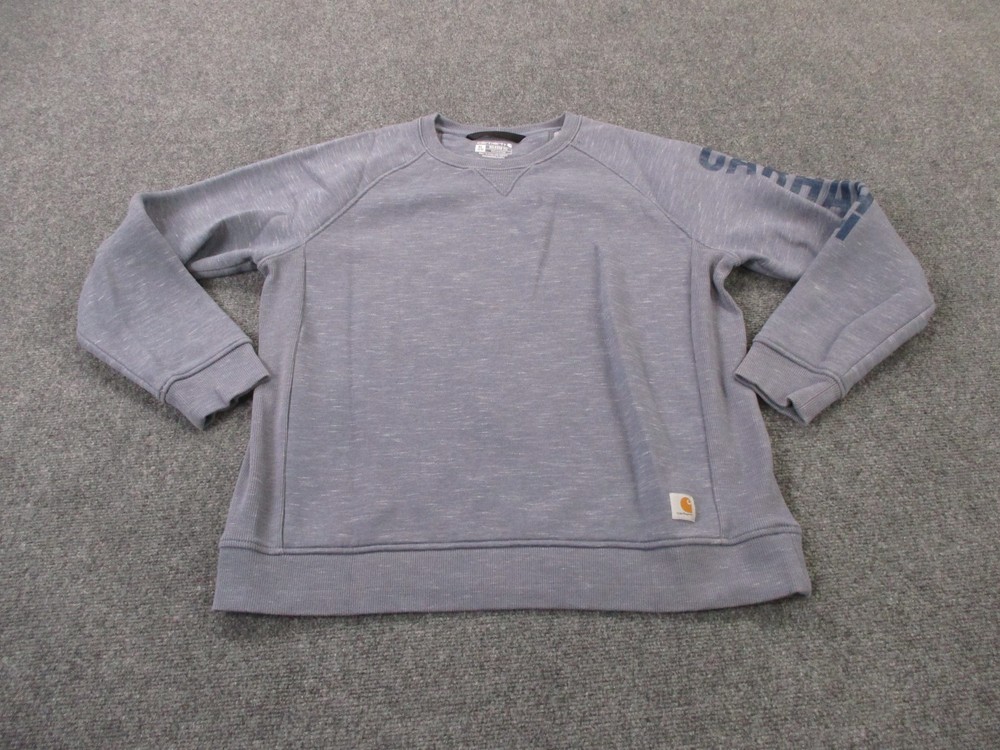 Carhartt Sweatshirt Womens XL 16 18 Relaxed Workwear Spellout Logo Pullover