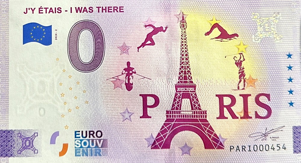 Ticket 0 EURO I WAS THERE OLYMPICS PARIS 2024 RADAR NUMBER 454