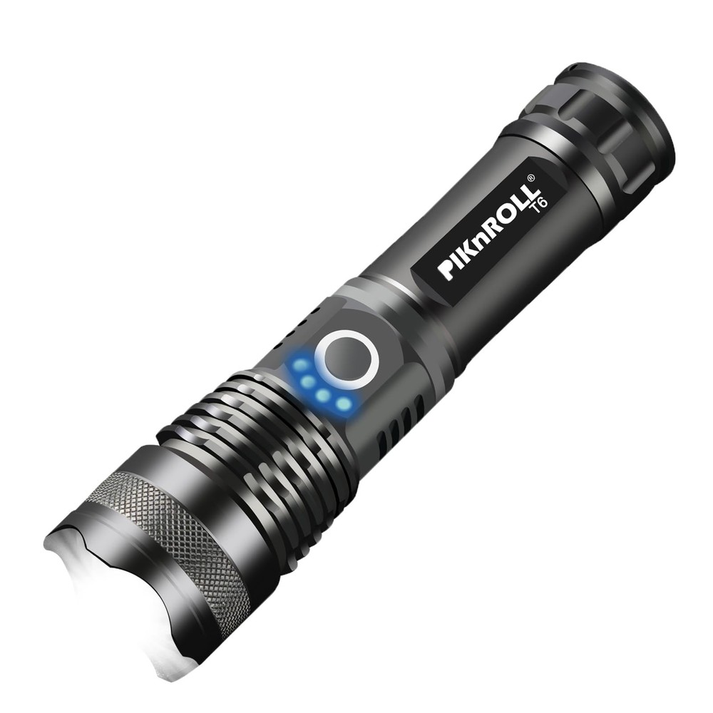 T6 Rechargeable Flashlights High Lumen, 10000LM Powerful Tactical Flashlight,...