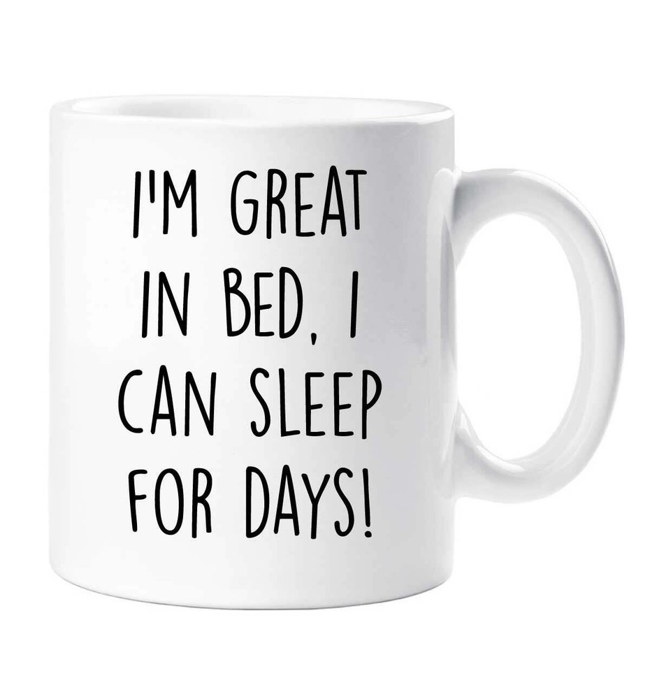 Hilarious Sleep All Day Novelty Mug Funny Gift Idea Ceramic Cup