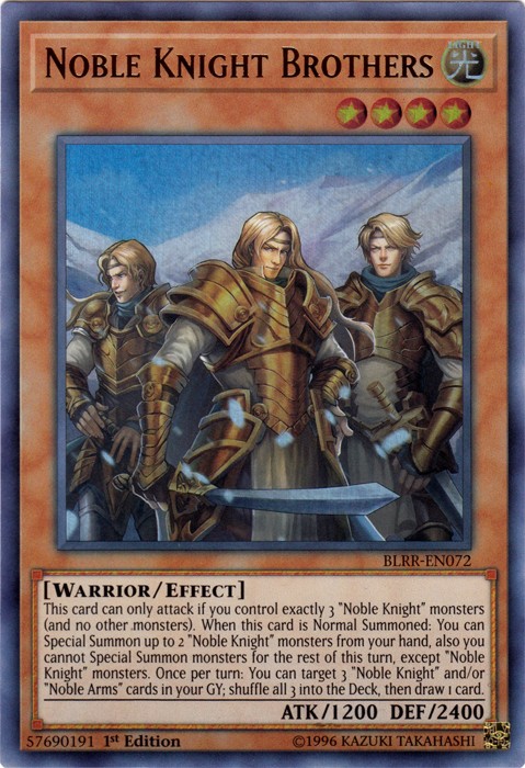 Noble Knight Brothers BLRR-EN072 Ultra Rare 1st Ed Lightly Played