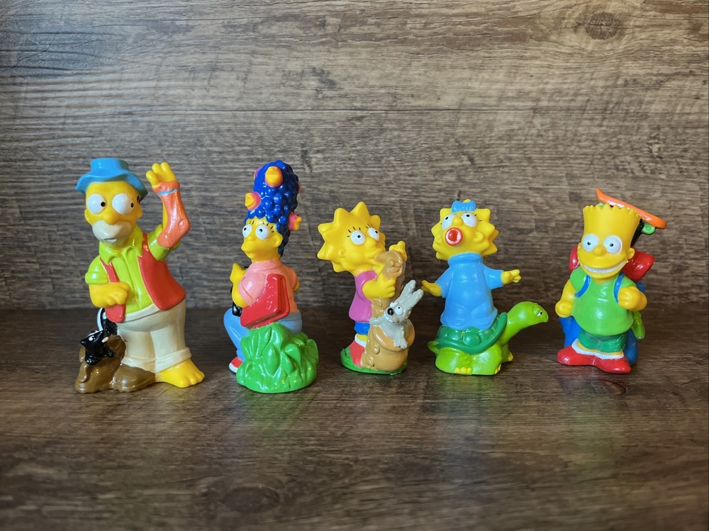 VTG Burger King The Simpsons Camping Set - 5 Complete Collectible Toys Fast Shipping