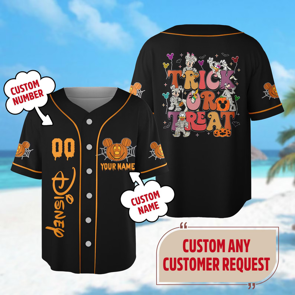 Custom Mickey Mouse 3D Baseball Jersey Shirt All Over Print Best Price US Size