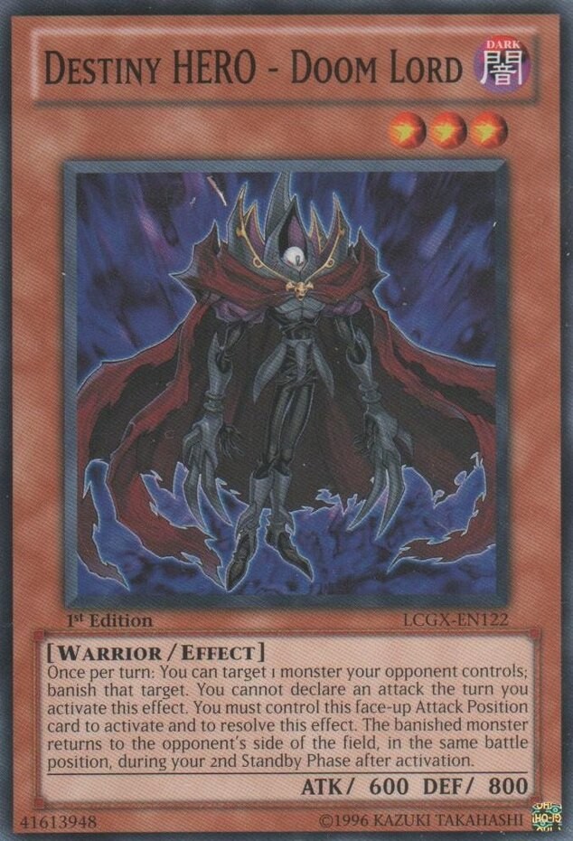 Destiny HERO Doom Lord LCGX-EN122 Common Unlimited NM Yugioh Card