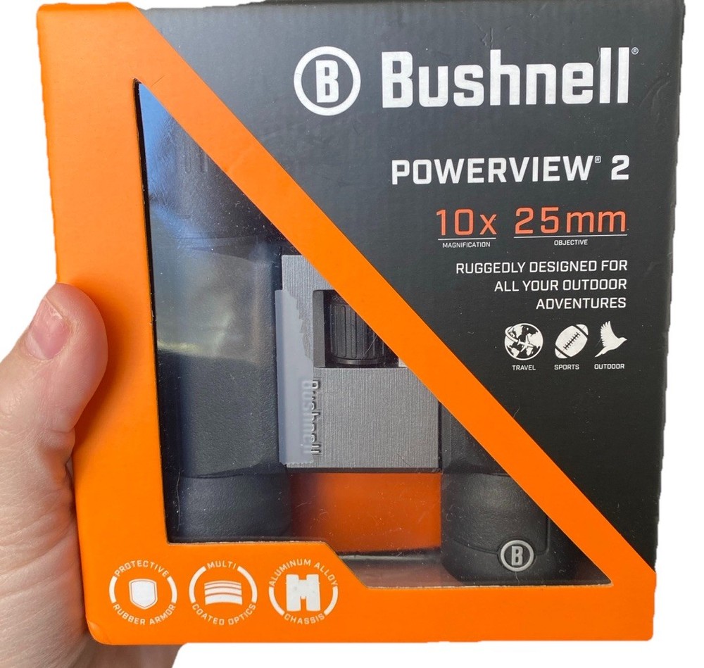 Bushnell PowerView 2 10x 25mm Binocular PWV1025 Foldable Outdoor Sports Travel