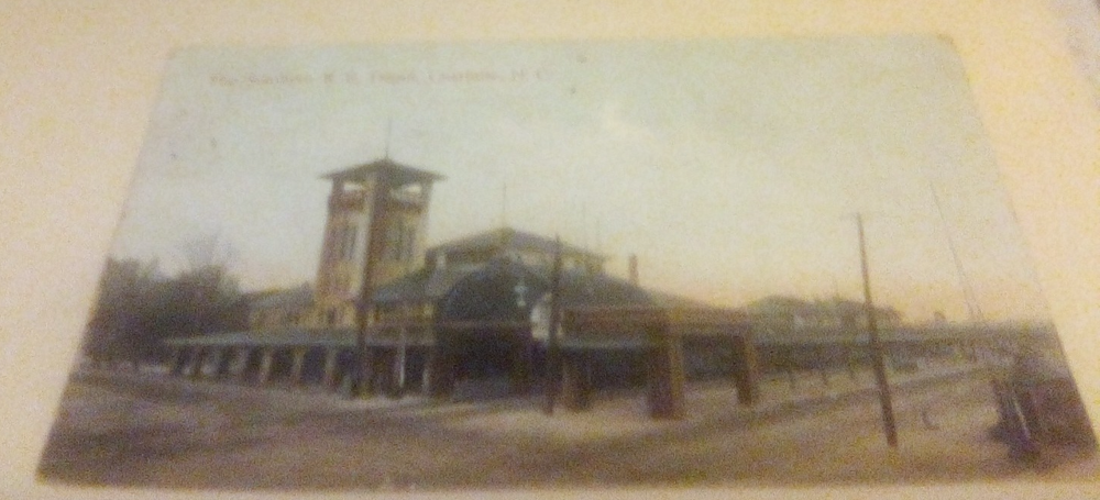 postcard The Southern R.R. Depot , Charlotte, N.C. posted 1907