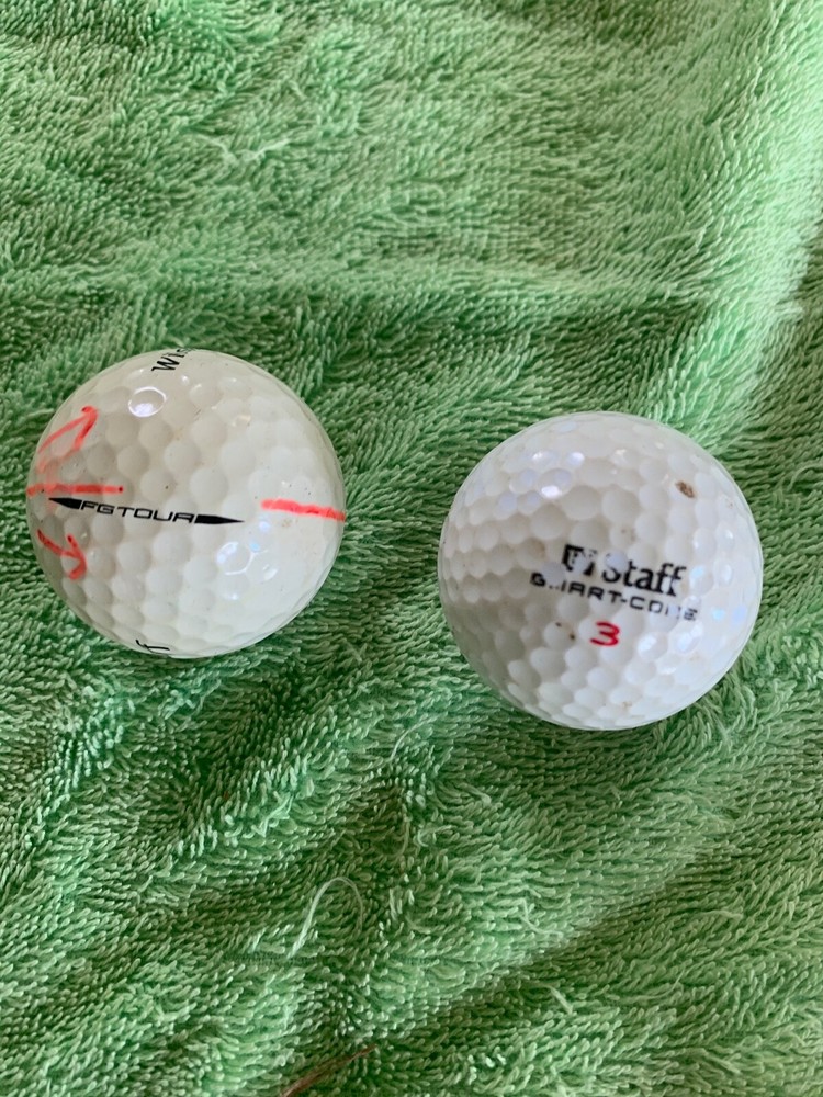 2 WILSON Golf Balls #1 FG TOUR AND #3 STAFF GMART Core Straight Distance Vintage