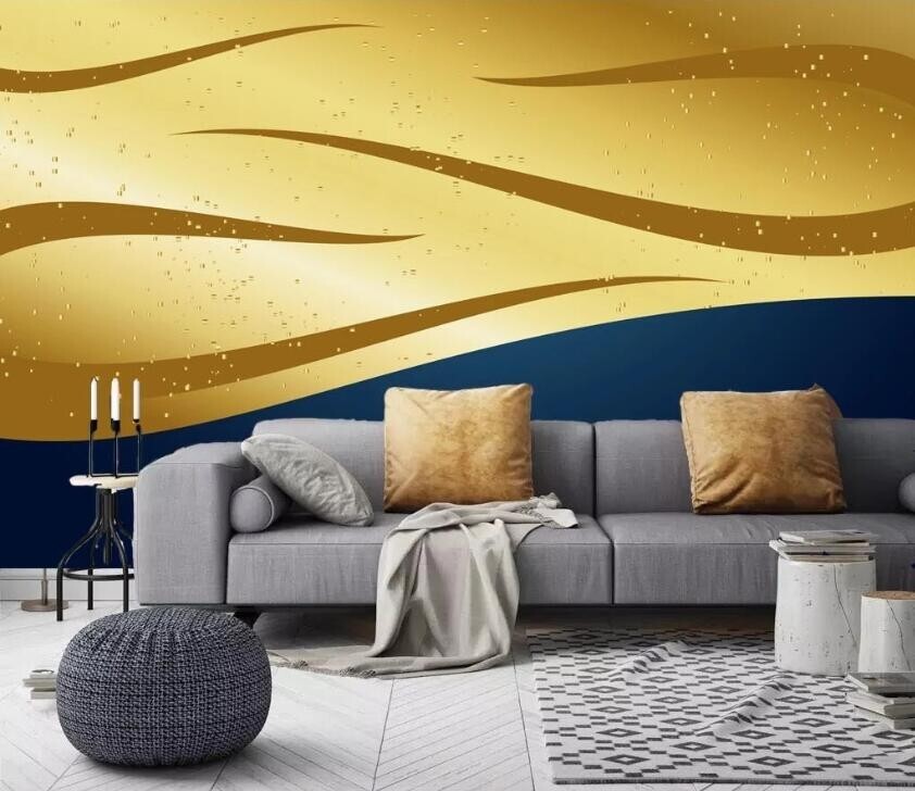 3D Yellow Wall ZHUA27127 Wallpaper Wall Murals Removable Self-adhesive Ann