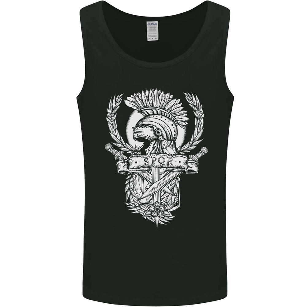 SPQR Helmet Gym Bodybuilding Training Top Mens Vest Tank Top