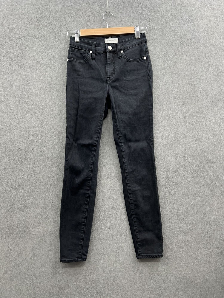Madewell Womens High Rise Skinny Jeans 25 9 Stretch Black Denim
