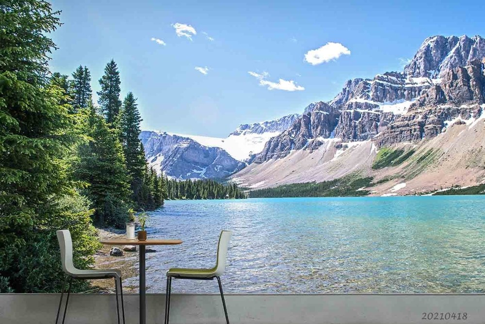 3D Mountain Forest Lake Landscape Wall Murals Wallpaper Murals Wall Sticker