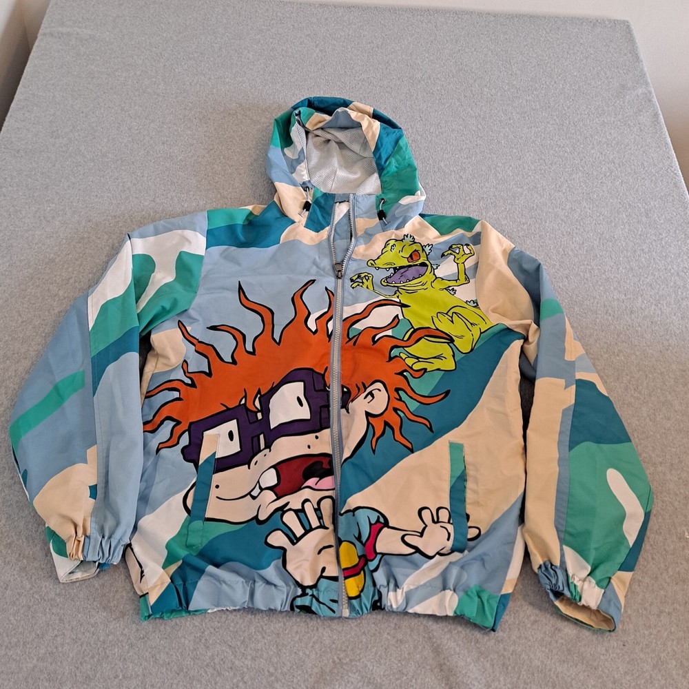 Members Only x Nickelodeon Rugrats Jacket Men Medium Chucky Reptar Blue 90s Y2K-image