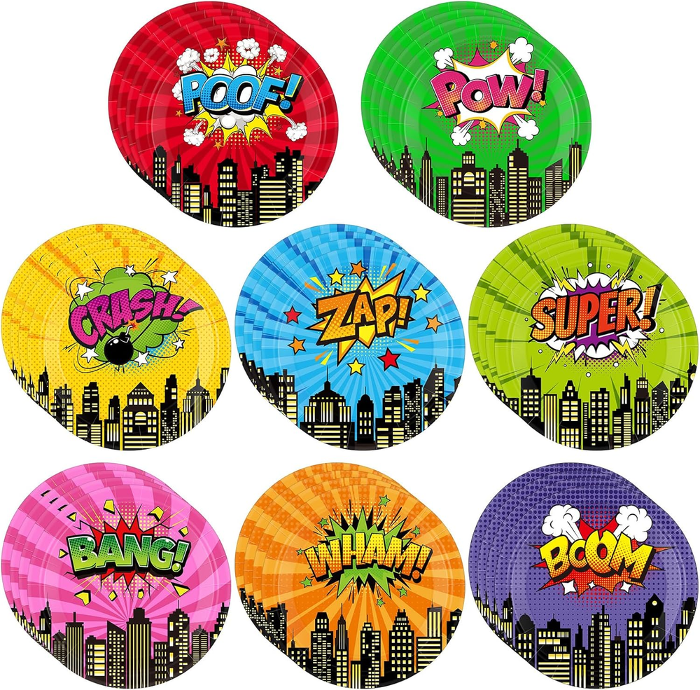 48 Pack Hero Theme Party Decorations Favors Supplies 7 Inches Large Disposable H