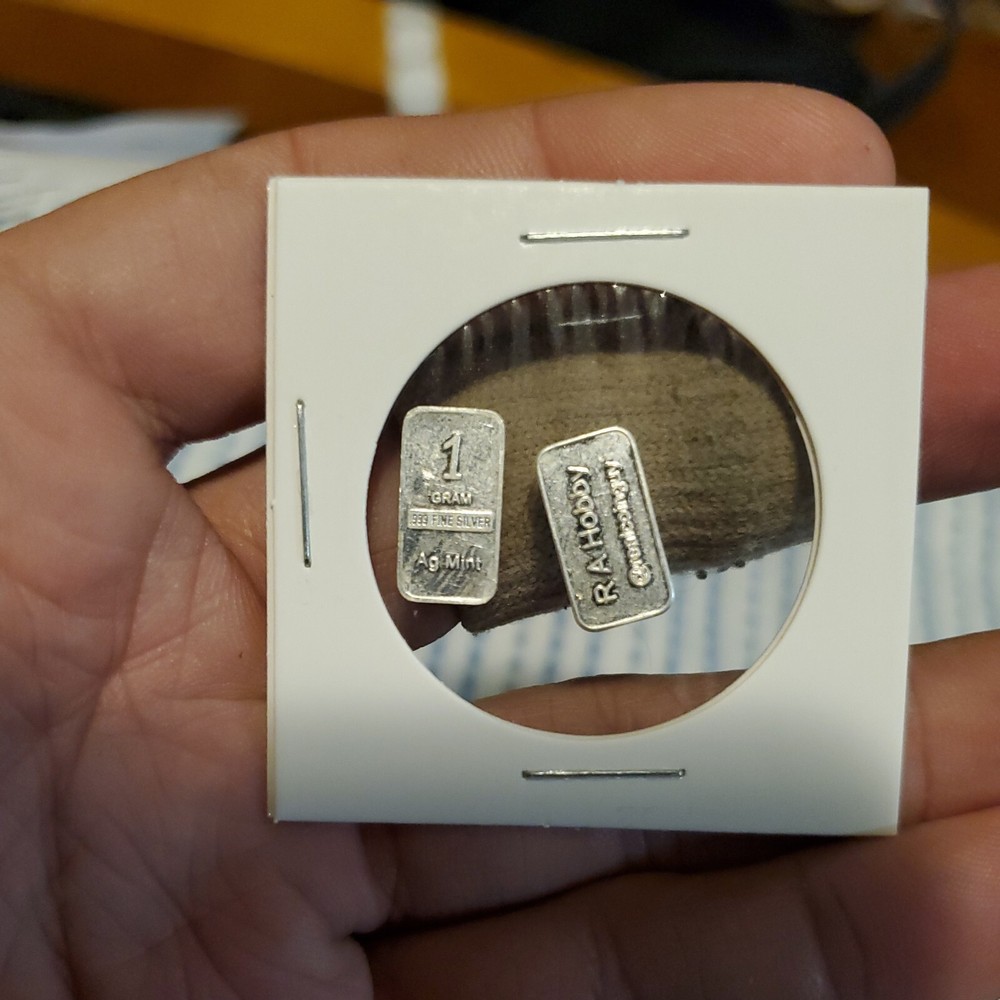 Lot of 2 .999 Fine Silver Generic 1g Bars