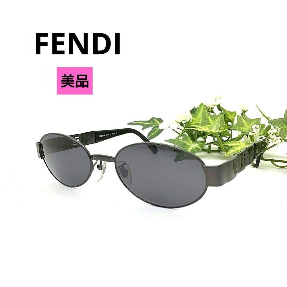 Fendi Zucca Pattern Sunglasses 13.3cm Frame Made in Italy Authentic