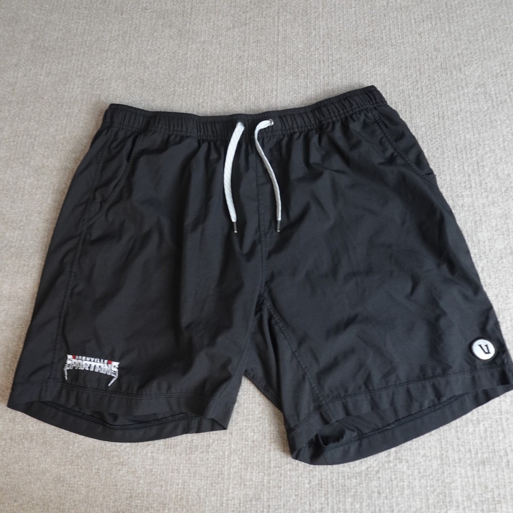 Vuori Mens Shorts XL Black Kore Unlined Drawstring Embroidered Nashville Spa