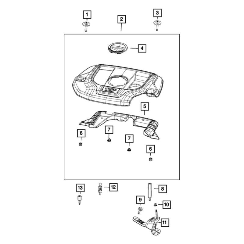 For Jeep Grand Cherokee 2022-2024 Mopar 68414088AB Engine Cover Bracket