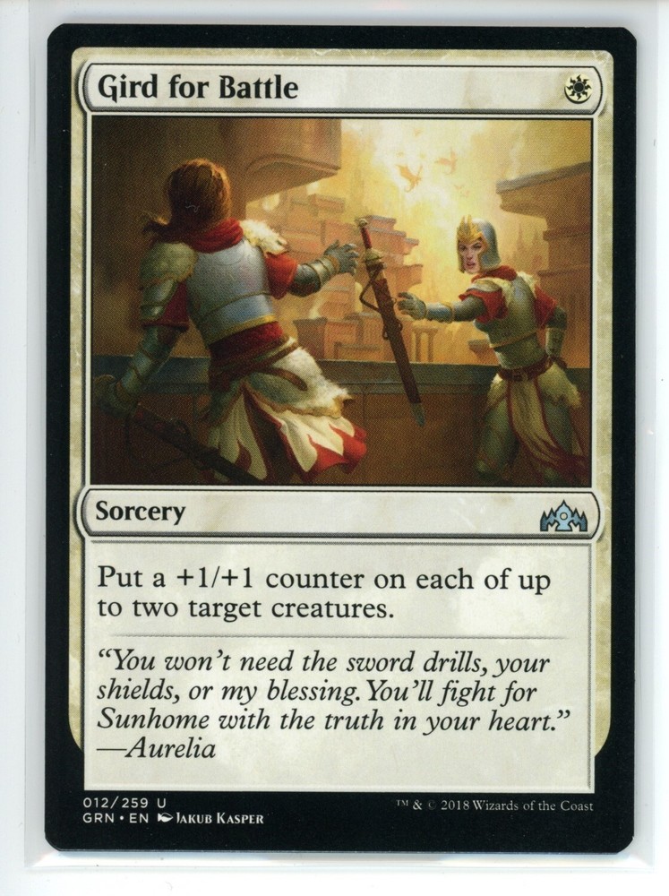 GIRD FOR BATTLE Guilds of Ravnica #12 GRN(LP)(MTG)