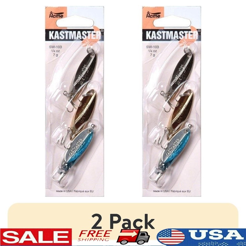 Kastmaster Fishing Spoon 1/4 oz Rattle Aerodynamic Design Freshwater Saltwater