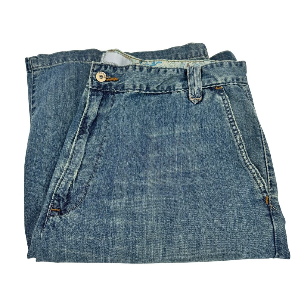 Levi's Jean Shorts Mens 36 (36x13) Silver Tab Trouser Short Blue Denim Vintage