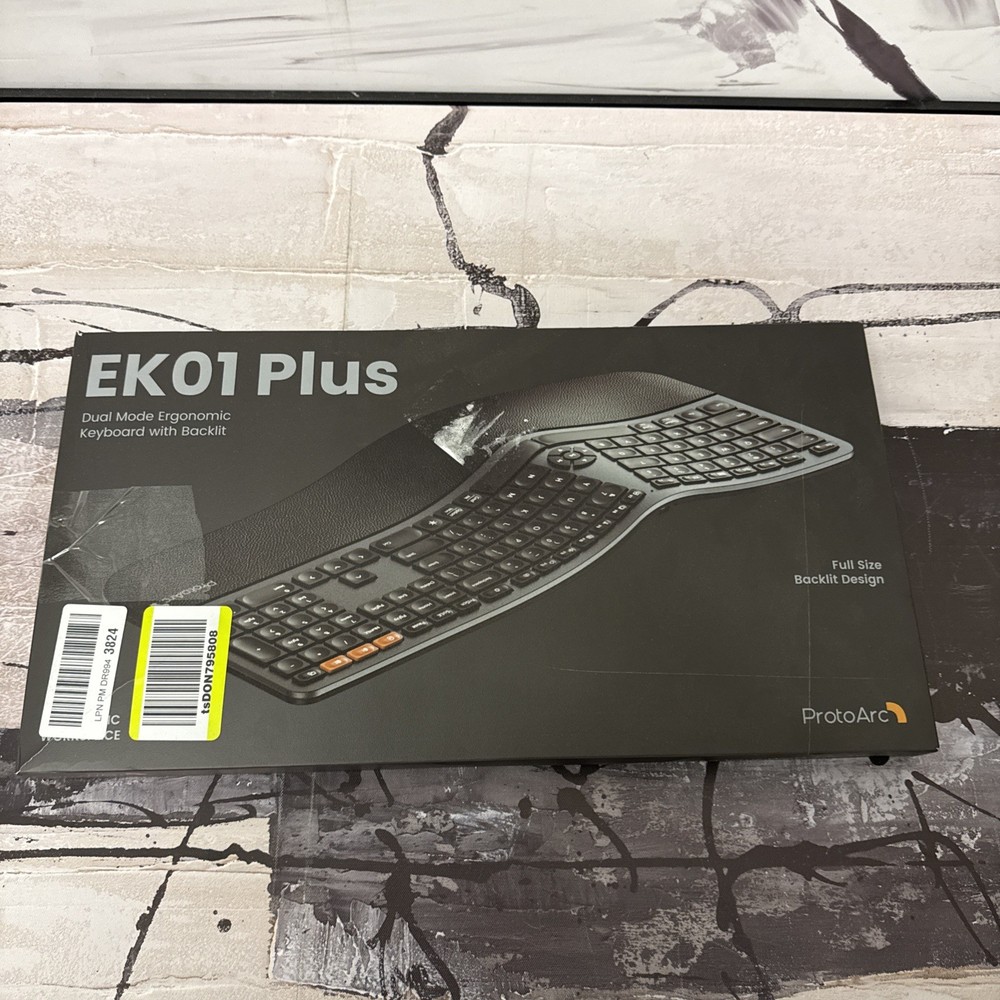 Bluetooth Split Ergonomic Keyboard Rechargeable with USB in Blue