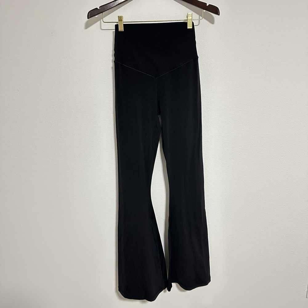 Aerie Offline Real Me Black Crossover High-Rise Flare Leggings Womens Medium