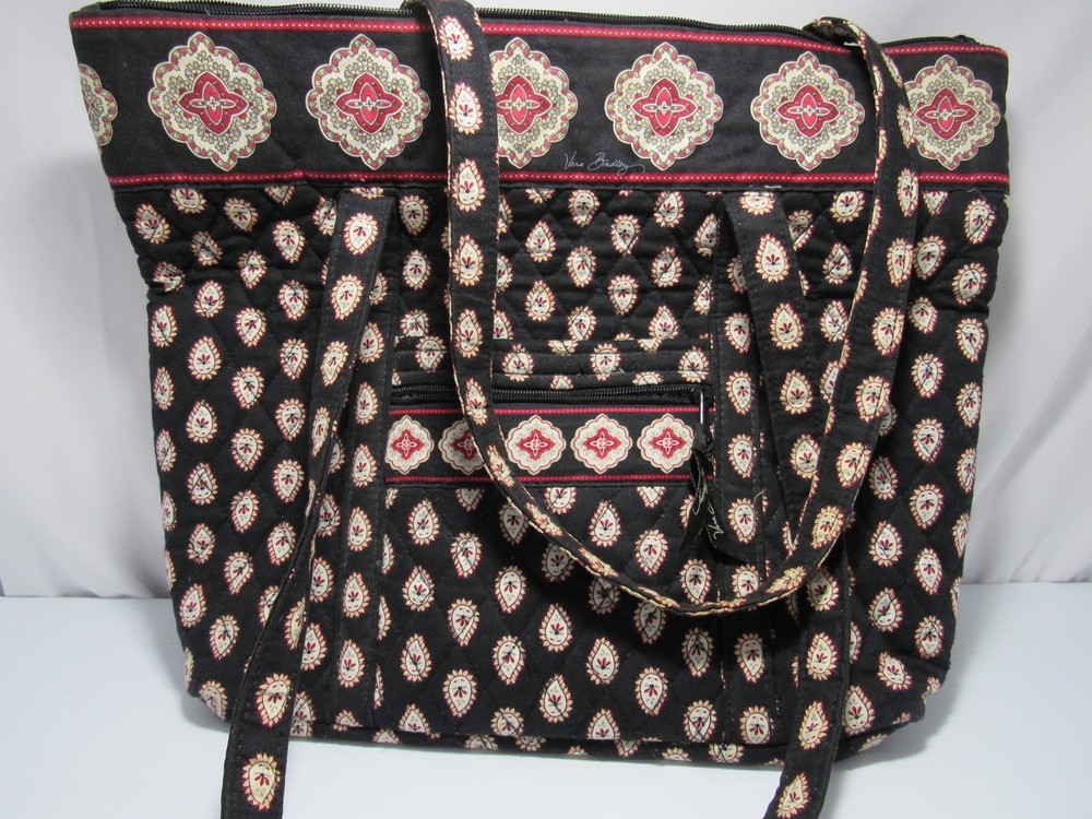 Vera Bradley Iconic Quilted Tote Vibrant Floral Paisley Large Capacity Bag