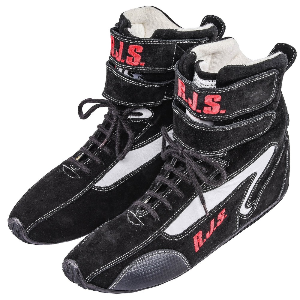 R.J.S. Safety Equipment 500010157 Redline High Top Racing Shoes SFI 3.3/5 Certif