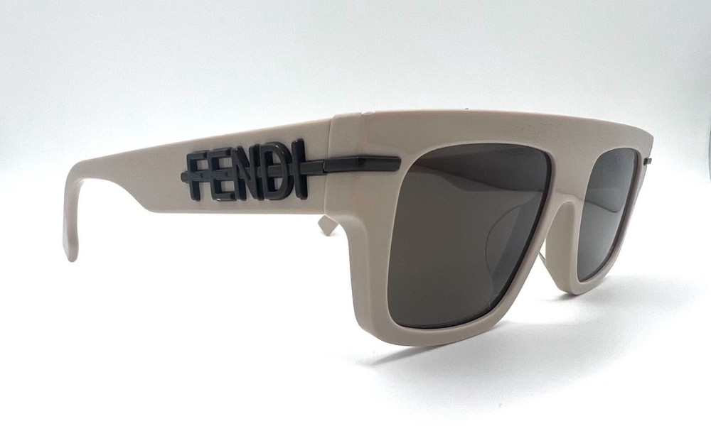 FENDI FE40091U 57E Beige Brown Sunglasses 54-19-145 Prescription Ready
