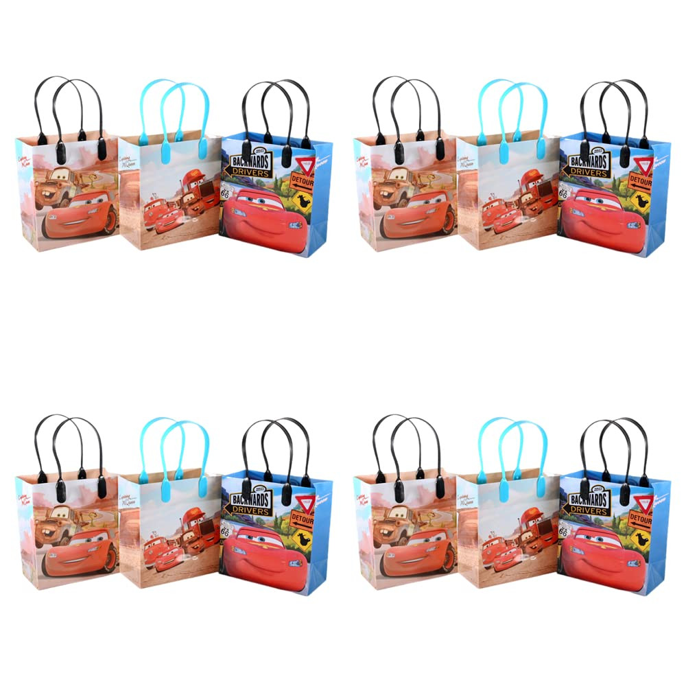 Bolsas de regalo pequeñas para regalos de regalo Disney Car Mc Queen Party Favor (12 bolsas)