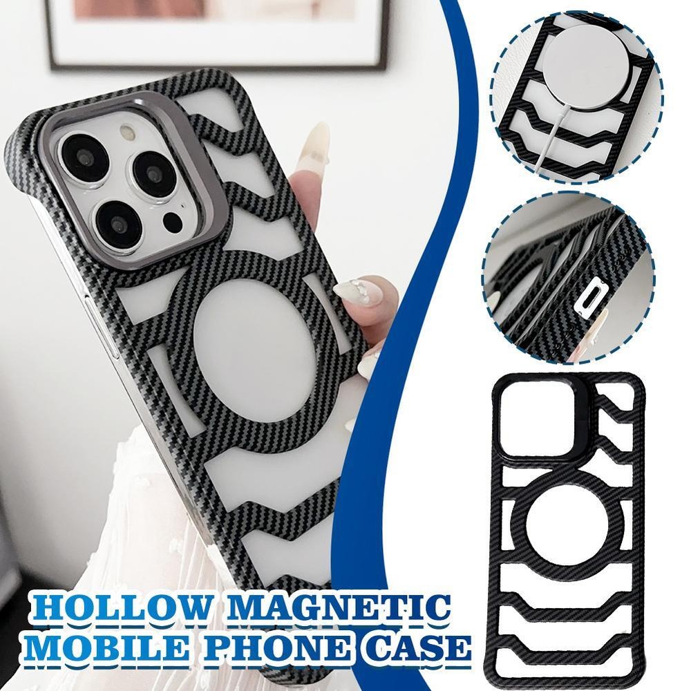 Hollow Out Magnetic Suction Phone Hard Case Suitable X7S3 Series For IPhone U8X0