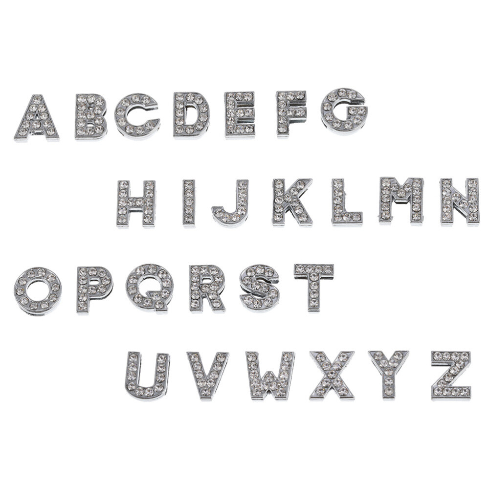 26 Pcs Necklaces Rhinestone Alphabet Accessories Durable Pendant Materials