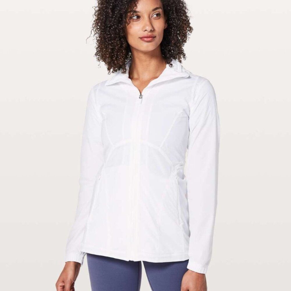 Lulemon Such a Cinch Windbreaker Jacket in White Size 6