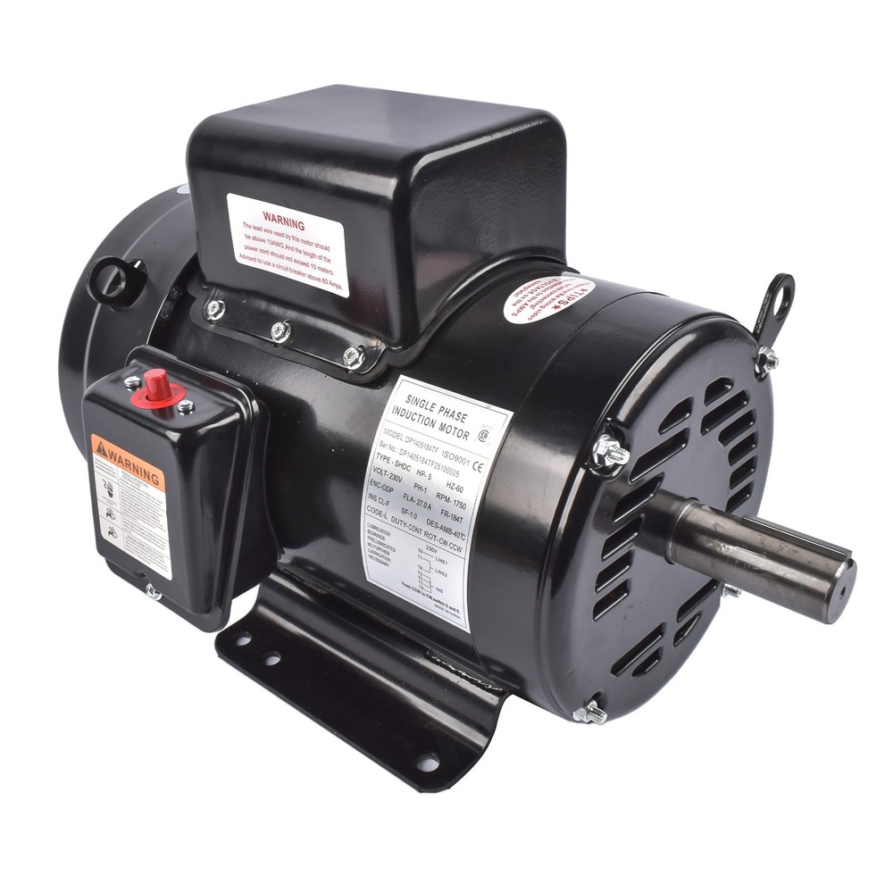 5 HP Single Phase Industrial Air Compressor Electric Motor 184T Frame 1725 RPM