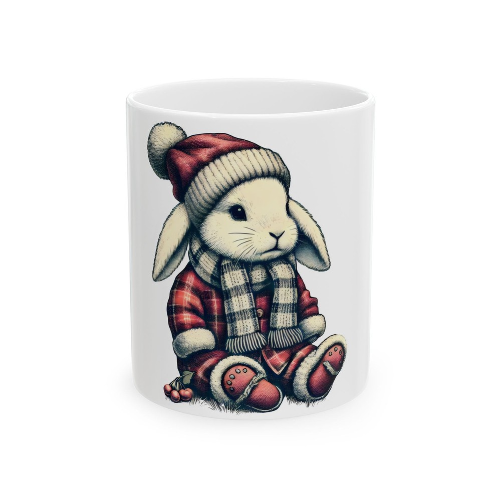 Cute Bunny easter Ceramic Mug, Coffee Cup, Holiday Gift, Animal Lover, Easter