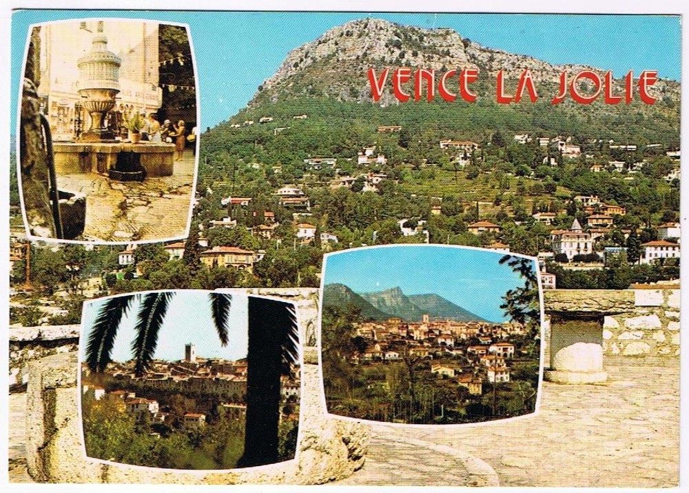 Charming Vence France Multi-View Postcard Stunning Cote d'Azur Scenes