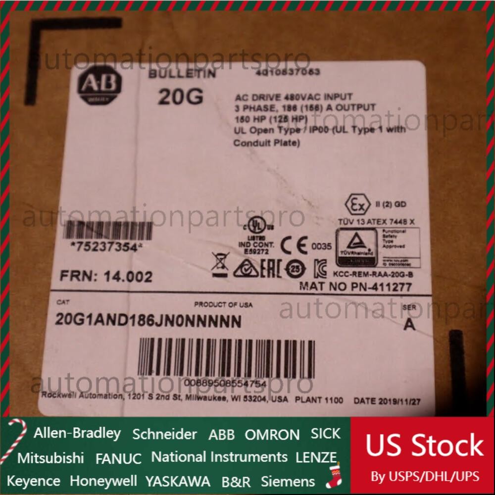 Allen-Bradley 20G1AND186JN0NNNNN AB 755 VFD 150 HP 480V US Free Tax