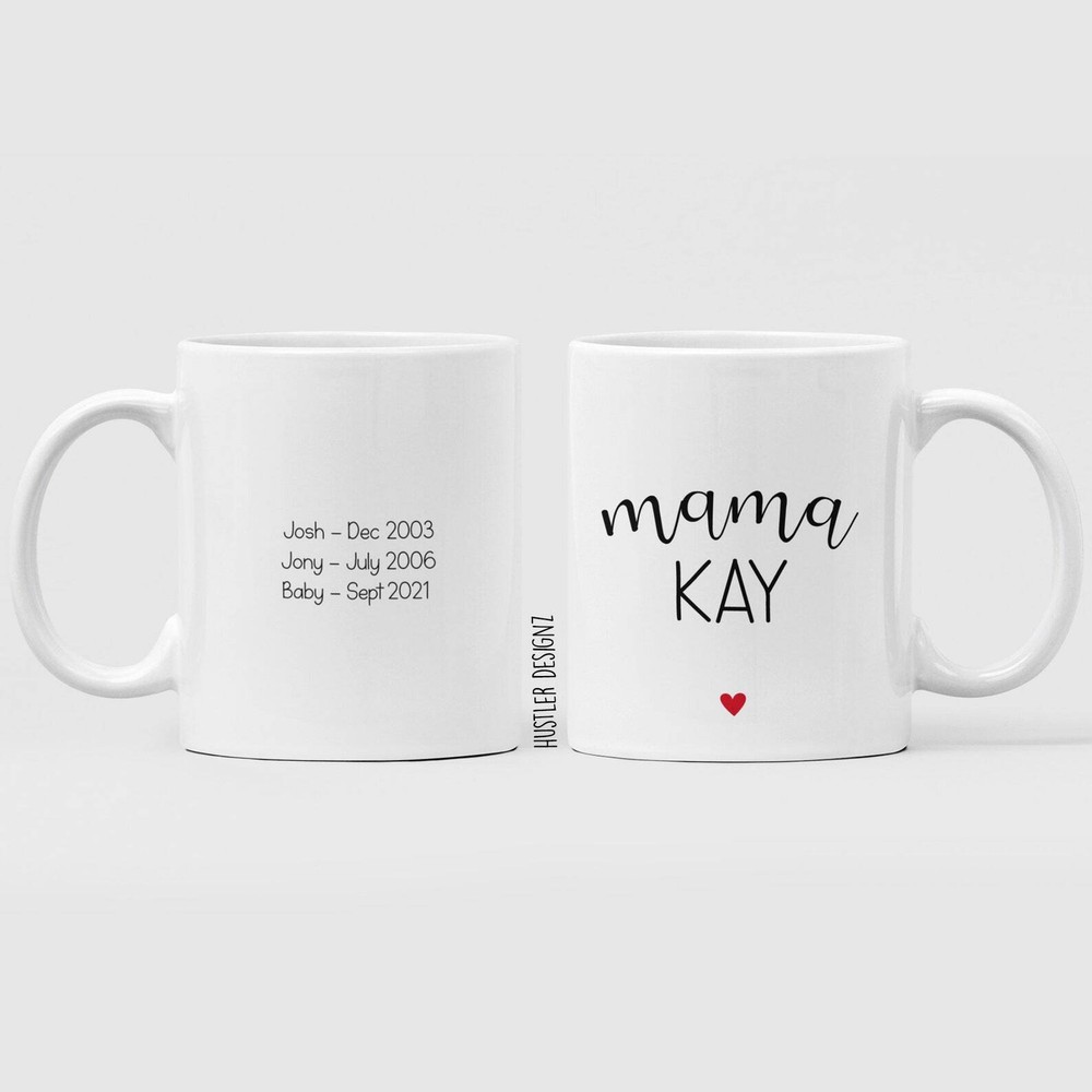 Mama Coffee Cup Personalized Mug Baby Reveal New Mom Gift Mom To Be New Mother