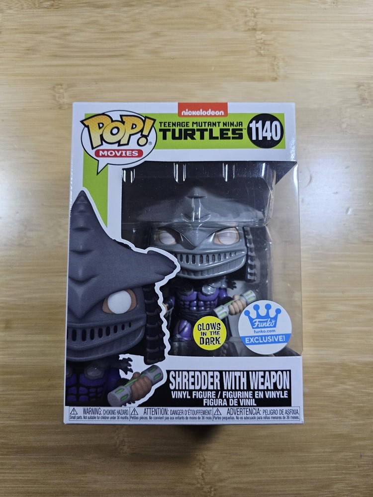 Funko POP TMNT Glow-in-the-Dark Shredder with Weapon and Protector