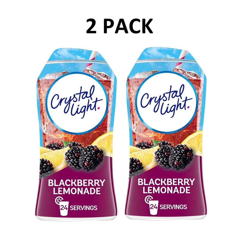 2 PACK Crystal Light Liquid Blackberry Lemonade Naturally Flavored Drink Mix