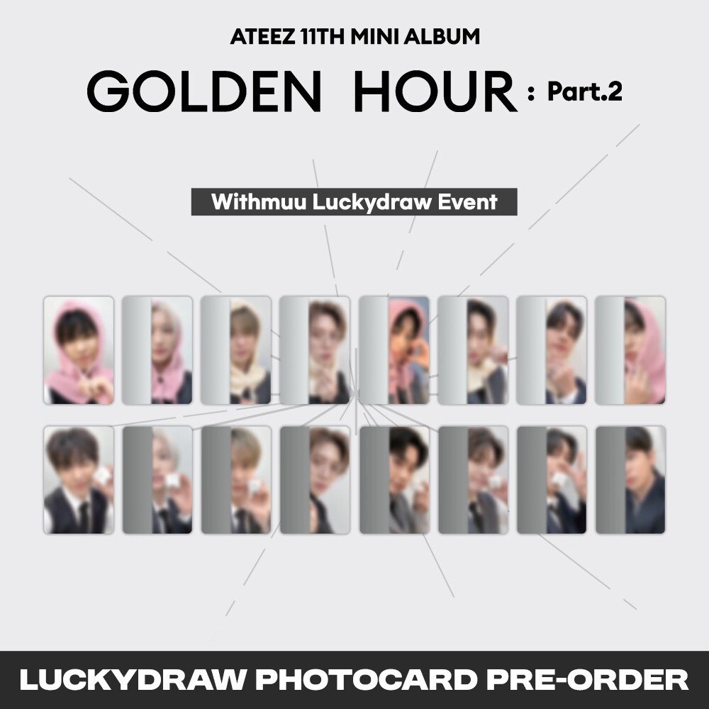 [PreSale] ATEEZ Golden Hour Part.2 Withmuu LuckyDraw Photocard KPOP K-POP-image
