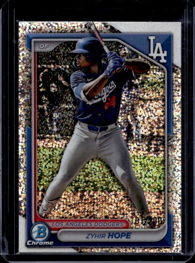 2024 Bowman Draft Zyhir Hope Chrome Prospect Sparkles Refractor #/200 Dodgers