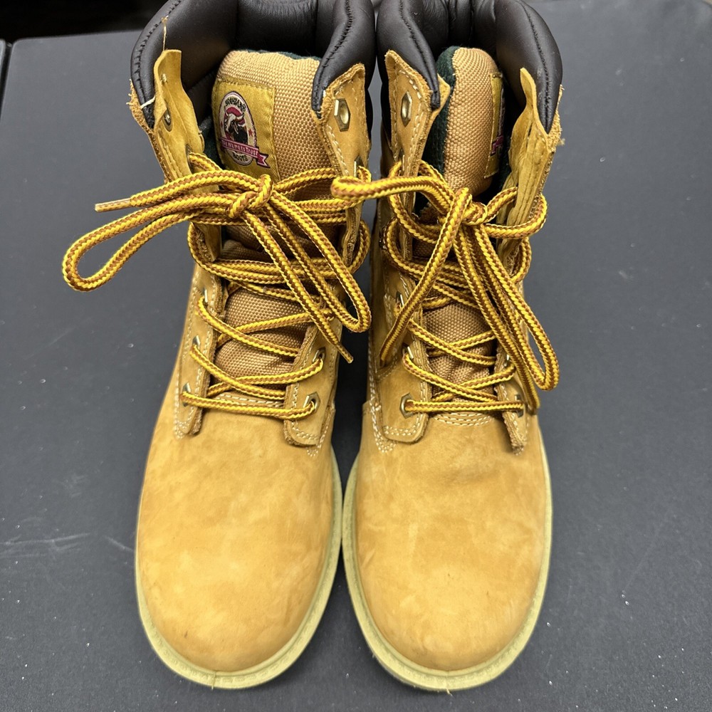 Brahma Men's Leather Work Boots 8.5 X Wide Caramel. Oil And Slip Resistant