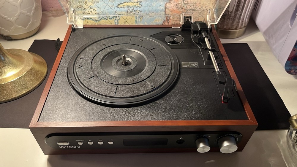 Victrola 3-in-1 Turntable – 3-Speed Bluetooth Record Player with FM Radio